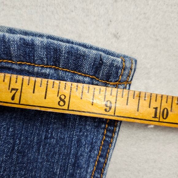 Southpole Women's Denim Blue Jeans - Size 9 Stretch - Plaid Pocket Green - Picture 8 of 11